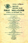 Programme cover of Firle Hill Climb, 06/09/1959
