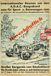 Programme cover of Freiburg Hill Climb, 17/08/1930