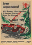 Programme cover of Freiburg Hill Climb, 07/08/1960