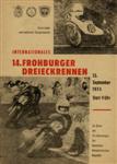 Programme cover of Frohburger Dreieck, 15/09/1974