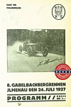 Programme cover of Gabelbach Hill Climb, 24/07/1927