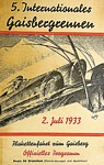 Programme cover of Gaisberg Hill Climb, 02/07/1933