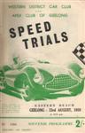Programme cover of Geelong Speed Trials, 23/08/1959