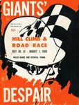 Programme cover of Giants' Despair Hill Climb, 01/08/1959