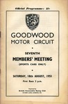 Programme cover of Goodwood Motor Circuit, 18/08/1951