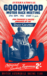 Programme cover of Goodwood Motor Circuit, 27/09/1952