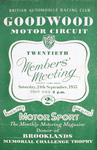 Programme cover of Goodwood Motor Circuit, 24/09/1955
