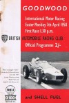 Programme cover of Goodwood Motor Circuit, 07/04/1958