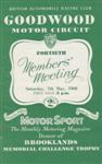 Programme cover of Goodwood Motor Circuit, 07/05/1960