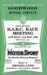 Programme cover of Goodwood Motor Circuit, 18/05/1963