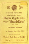 Programme cover of Goulburn, 23/06/1924