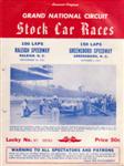 Programme cover of Greensboro Speedway, 01/10/1955