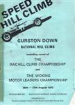 Programme cover of Gurston Down Hill Climb, 27/08/1973