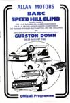 Programme cover of Gurston Down Hill Climb, 29/08/1982