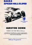 Programme cover of Gurston Down Hill Climb, 24/07/1983