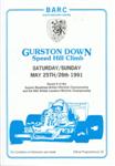 Programme cover of Gurston Down Hill Climb, 26/05/1991