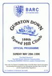Programme cover of Gurston Down Hill Climb, 26/05/1996