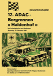 Programme cover of Haldenhof Hill Climb, 12/10/1980