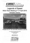 Programme cover of Hampton Downs Motorsport Park, 03/04/2016