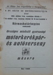 Programme cover of Hármashatárhegy Hill Climb, 04/10/1953