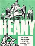Programme cover of Heany, 27/10/1957