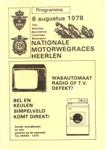 Programme cover of Heerlen, 06/08/1978