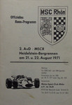 Programme cover of Heidelstein Hill Climb, 22/08/1971