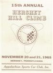 Programme cover of Hershey Hill Climb, 21/11/1965