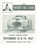 Programme cover of Hershey Hill Climb, 19/11/1967