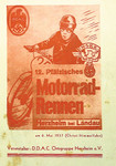 Programme cover of Herxheim bei Landau, 06/05/1937