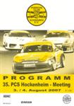 Programme cover of Hockenheimring, 04/08/2007