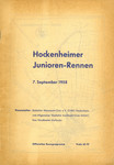 Programme cover of Hockenheimring, 07/09/1958