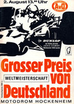 Programme cover of Hockenheimring, 02/08/1970