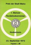 Programme cover of Hockenheimring, 23/09/1972
