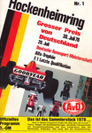Programme cover of Hockenheimring, 30/07/1978