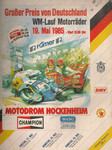 Programme cover of Hockenheimring, 19/05/1985
