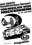 Programme cover of Hockenheimring, 23/06/1985