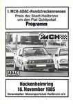 Programme cover of Hockenheimring, 16/11/1985