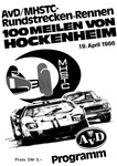 Programme cover of Hockenheimring, 19/04/1986