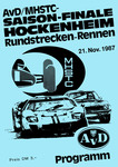 Programme cover of Hockenheimring, 21/11/1987