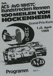Programme cover of Hockenheimring, 02/04/1989
