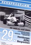 Programme cover of Homburg Hill Climb, 21/07/2002