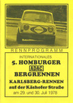 Programme cover of Homburg Hill Climb, 30/07/1978