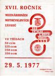 Programme cover of Horice, 29/05/1977