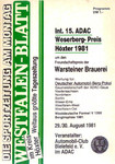 Programme cover of Höxter Hill Climb, 30/08/1981