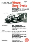 Programme cover of Höxter Hill Climb, 14/09/1986