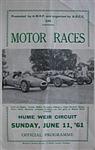 Programme cover of Hume Weir, 11/06/1961