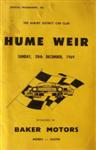 Programme cover of Hume Weir, 28/12/1969