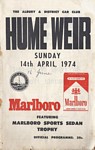 Programme cover of Hume Weir, 14/04/1974