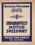 Programme cover of Indianapolis Motor Speedway, 30/05/1916